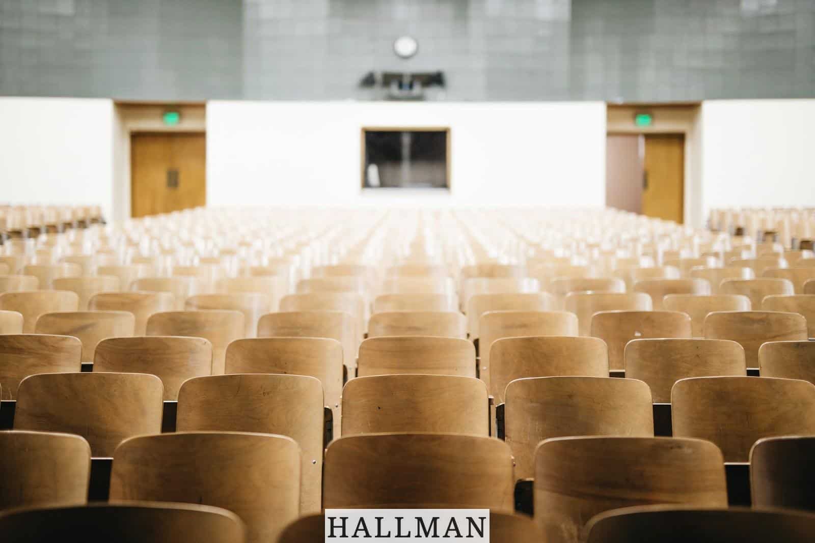 empty chairs in theater